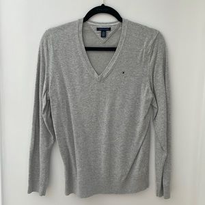 Tommy Hilfiger Gray V Neck Sweater
